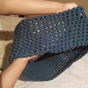 Hand knitted infinity scarf